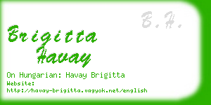 brigitta havay business card